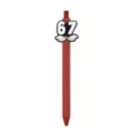 Red retractable ballpoint pen with cute number 67 and cartoon hands charm for school. - Number 67 Glove Style / Red