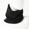 Black winter knitted neck warmer thermal windproof face cover warm cycling snood scarf - Black