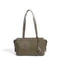 Bolso de hombro verde oliva clásico, estilo coreano vintage, bolso versátil para uso diario. - Verde
