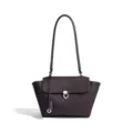 Elegante bolso de hombro de cuero de vaca genuino, diseño minimalista para uso diario. - Café
