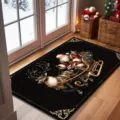 Christmas holiday doormat with luxury gold Santa and reindeer design for indoor entry home decor. - Style 13 / 30*40cm second generation diatom mud
