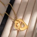 Vintage acciaio inossidabile ciondolo lettera collana moda lusso hip-hop stile gioiello - X974