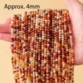 4mm bunte edelstein perlen runde kristall lose perlen fur diy armband schmuckherstellung - Mehrfarbiger Turmalin / Perlendurchmesser ca. 4mm (Packung mit ca. 90 Stk)