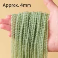 4mm Perles en Cristal Vert Pierre Naturelle DIY Bracelet Collier Entretoise Bijou - Calcédoine Verte / Diamètre Perle Env 4mm (Paquet d'Env 90)
