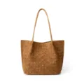 Sac cabriolet tissé à la main en daim marron grande capacité sac à épaule décontracté - Couleur caramel