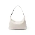 Sac à main bandoulière en cuir tressé pour femme élégant sac porté épaule mode chic quotidien - Blanc Cassé