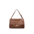 Braune Ledertasche lässige Umhängetasche Schultertasche Rindsleder große Kapazität - Klassisches Design / S / Karamellbraun