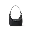 Black nylon shoulder bag classic dumpling tote minimalist commuter underarm handbag for women - S / Black