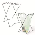Soporte plegable portátil para bolsa de basura de alambre metálico camping cocina - Negro