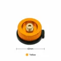 Adaptador de bombona de gas para camping al aire libre, mini conector amarillo 42mm - Rayas Finas Amarillas