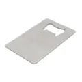 Stainless steel credit card bottle opener, poker card shape beer opener detail view. - Silver Card