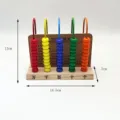 Wooden math counting frame for kids, colorful abacus calculation toy for early education. - 5-Gear (No Box)