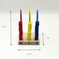 Kids Wooden Counting Frame Montessori Math Educational Toy Colorful Beads Abacus Tool - 3-Gear (No Box)