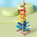 Wooden rainbow rolling ball tree toy montessori educational gift for kids and toddlers. - Rainbow Musical Tree