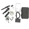 Noodsurvival uitrusting set tactische camping buiten multifunctioneel gereedschap detail - Zwart
