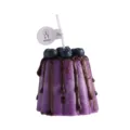 Handmade blueberry pudding scented candle creative fruit cake candle for room decor - Single Pack (Approx D5.5cm H6cm) / Dark Purple (Cheese)