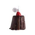 Strawberry pudding scented candle, handmade fruit cake shaped wax for home decor. - Single Pack (Approx D5.5cm H6cm) / Brown (Freesia)