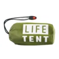 Portable outdoor emergency survival tent detail, compact foil sleeping bag for camping - Green Tent 240*150cm (with Whistle Storage Bag)