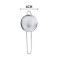 Stainless steel kitchen mini strainer oil skimmer 6cm mesh filter spoon for home cooking. - Straight Stripe 6cm