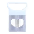 Stainless Steel Onion Slicer Kitchen Vegetable Cutter Meat Tenderizer with White Handle - White