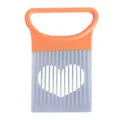 Stainless steel onion holder slicer kitchen vegetable meat tenderizer with ergonomic handle - Orange