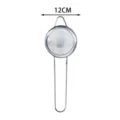Durable Stainless Steel Kitchen Fine Mesh Strainer Oil Skimmer with Long Handle 12CM - Straight Stripe 12cm