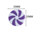 Purple and white swirl candy resin charm, 25mm DIY accessory for crafts and jewelry making. - 25mm / Purple