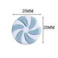 Blue and white swirl candy resin cabochon 25mm DIY craft accessories cute pinwheel charms - 25mm / Lake Blue