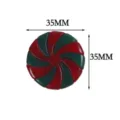Christmas red and green swirl candy pinwheel shaped resin craft accessory variant 35mm - 35mm / Red and Green