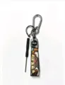 Chinese style zodiac car keychain metal leather strap pendant bag accessory with tool. - Fortune Horse
