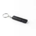 Sifflet de survie noir a double tube avec porte-cles, detail d'equipement outdoor EDC. - Noir