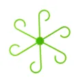 Support de tige de plante en plastique vert multi-crochet cadre d'escalade pour jardin 4pcs - Vert