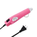 Mini pistolet a air chaud 220v pour poudre a embosser retraction bricolage outil - Rose + Blanc