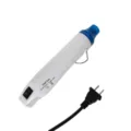 Mini pistolet thermique a main 300W pour bricolage gaufrage film retractable reparation telephone - Blanc et Bleu