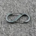 Grauer Metall S-Biner Doppel Feder Karabiner Clip für Outdoor Camping und Ausrüstung - Gunmetal