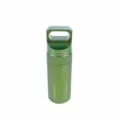Detail shot of the military green aluminum alloy waterproof EDC survival pill container. - Army Green