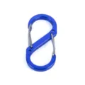Mousqueton double S bleu 50mm crochet à ressort mousqueton pour camping en plein air - Bleu Or