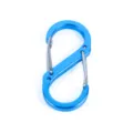 Mousqueton en S bleu double clip à ressort en aluminium léger porte-clés mousqueton 50mm - Bleu lac