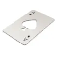 Ace of Spades Credit Card Bottle Opener Stainless Steel Poker Novelty Beer Bar Tool - Silver Ace of Spades