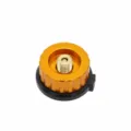 Adaptador de estufa de gas para camping al aire libre, válvula dorada 49g para mini quemador. - Rayas Gruesas Amarillas