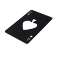 Black ace of spades poker card bottle opener, stainless steel credit card size beer opener tool. - Black Ace of Spades