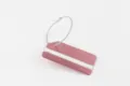 Aluminum luggage ID tag with steel wire loop pink travel suitcase bag name tag 1pcs - Cut Corner Pink