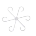 Support de tige de plante en plastique blanc et variante de support grimpant, multi-crochets. - Transparent