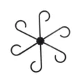 Support de tige de plante en plastique noir crochet multiple variante de support. - Noir