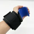 Fitness weightlifting wrist strap with power hook for gym training, black and blue. - Steel Plate Style / 2PCS / Blue