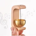 Wooden brass wind chime entryway bell magnetic door hanging meditation bell decoration - Beech Wood Doorbell Magnetic and Adhesive