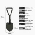 Multifunctional folding entrenching tool camping shovel military tactical gear - 40-58cm / Large Thickened Army Green