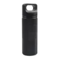 Black aluminum waterproof capsule container, outdoor survival pill bottle EDC storage jar. - Black