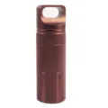 Aluminum alloy waterproof container survival EDC pill box sealed storage bottle brown - Brown #5