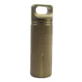 Aluminum Alloy Waterproof Container Bronze EDC Pill Bottle Outdoor Survival Storage Box - Champagne Cyan #6